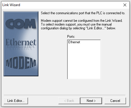 Com screen with no COM port visible