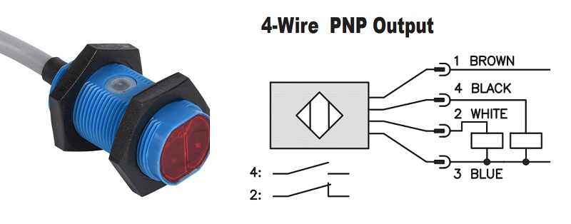 Image and wiring diagram of an optical sensor