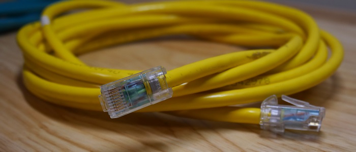 Ethernet cable with RJ45 ends