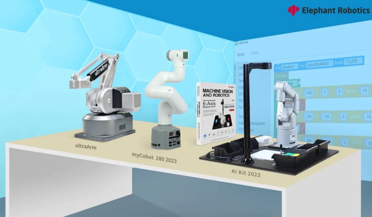 Elephant Robotics enhances its educational offering with the addition of improved software and hardware.
