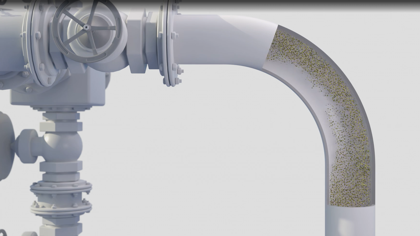 Sand loading causes erosion, particularly at pipe bends and narrow orifices