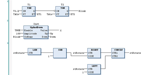 Figure 1. An example of a function block diagram program. I