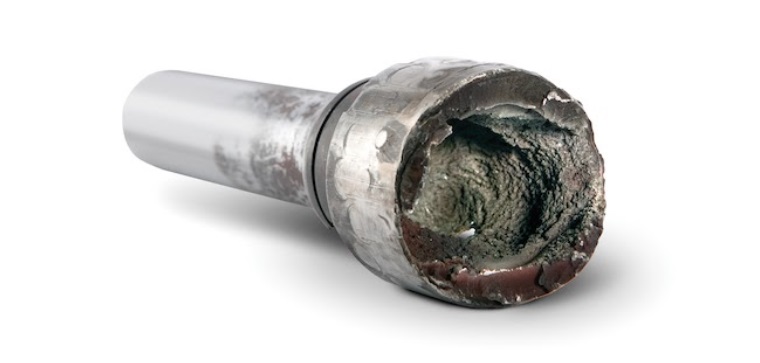 Cavitation damage on valve