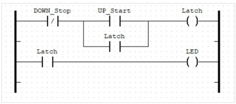 OpenPLC start-stop ladder diagram program