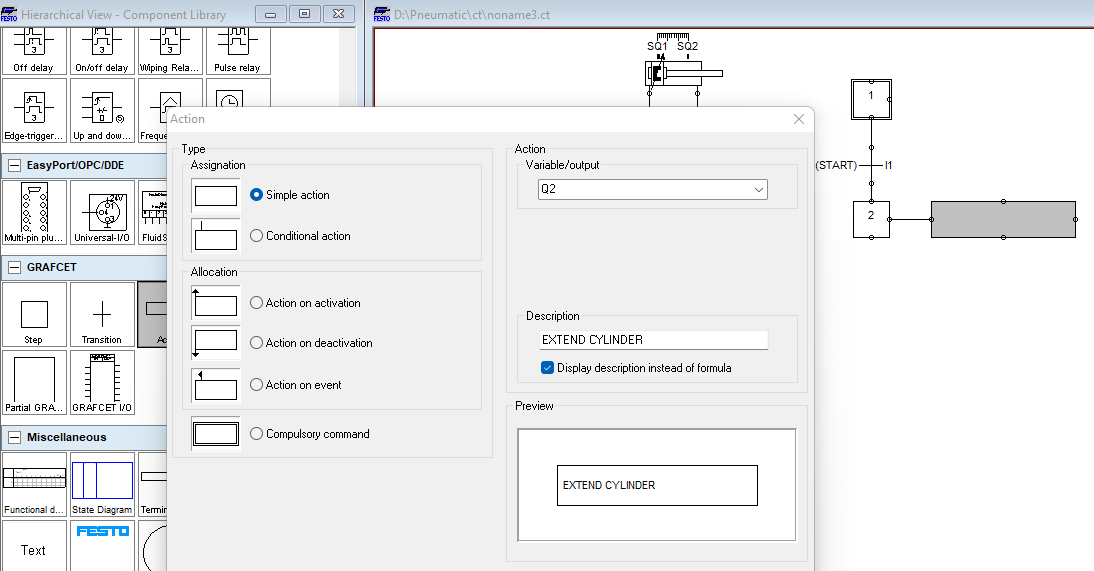 Adding output variables to actions