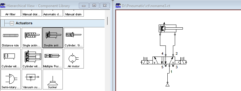 Complete pneumatic circuit