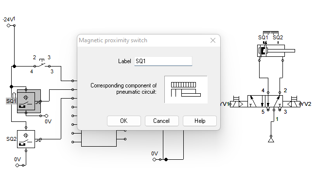 Labeling the switches in the GRAFCET