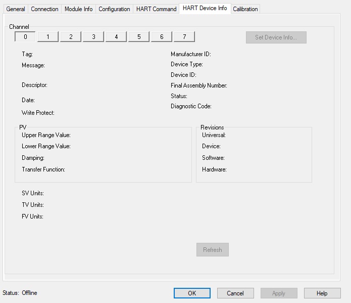 HART Device Info tab