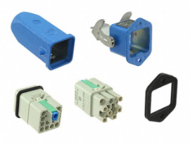 Example of connector for explosive environments (Harting Han Q series)