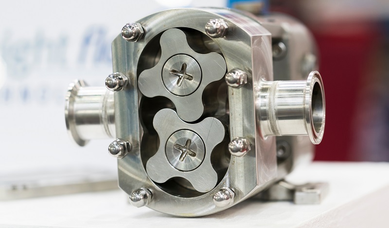 Lobe pump mechanism