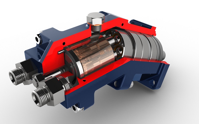 Render of a piston pump