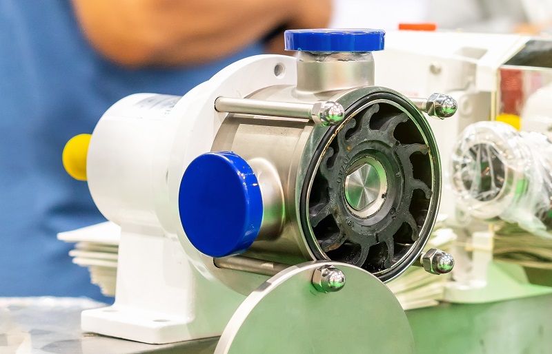 Vane pump with rubber vanes