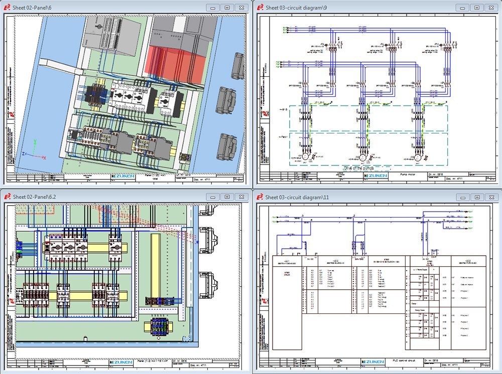 Zuken 3D CAD design of electrical schematic 
