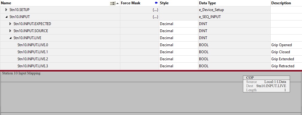 Copying mapped variables from one location to another