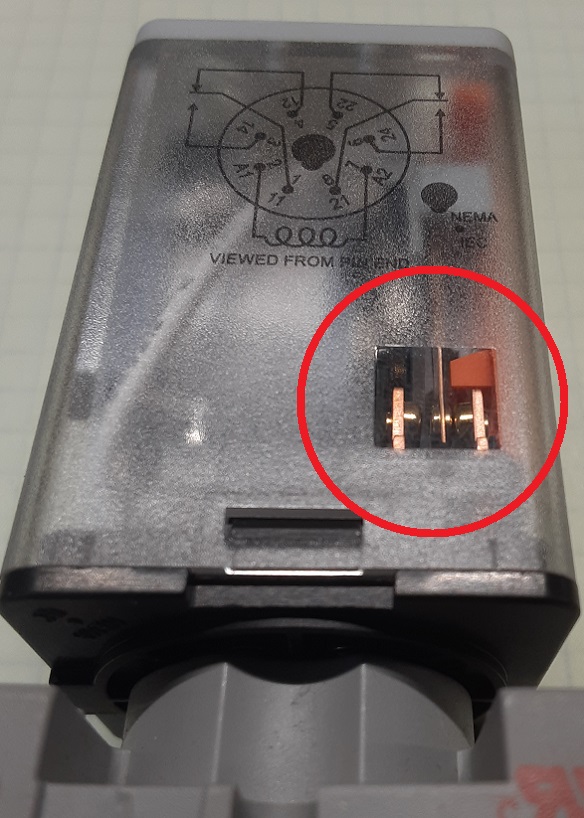 The DPDT contact of a relay with its no and nc contacts