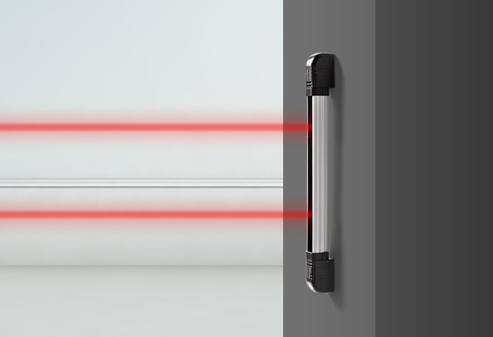 active two-beam infrared barrier sensor.