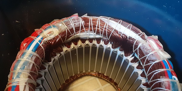 Internal windings of a 3-phase motor