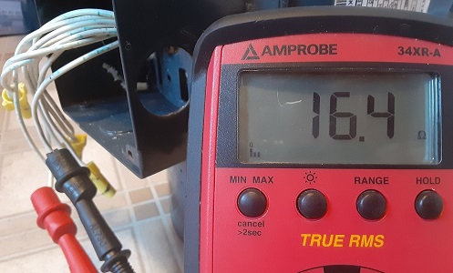 measured resistance of motor windings between T-leads configured for 480 volts