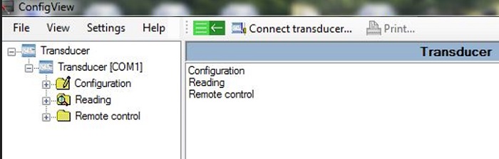 Setting up the device properties in the software device view