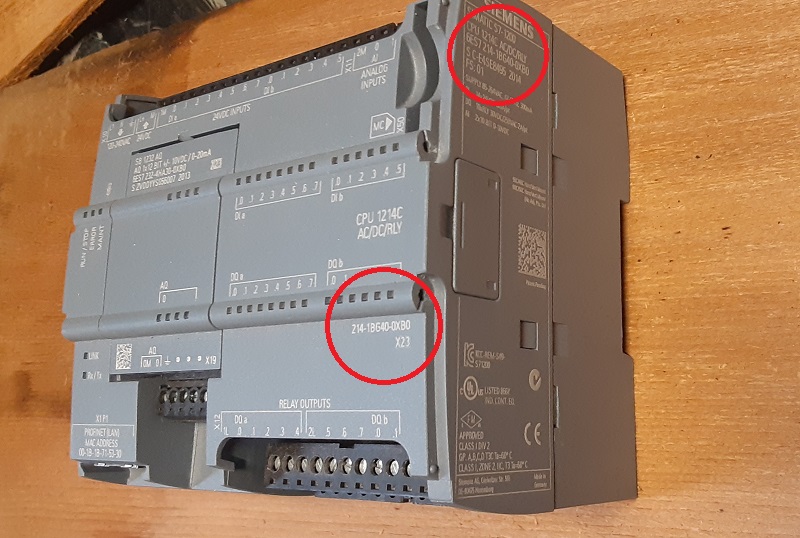 PLC part number