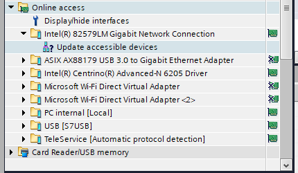 correct network adapter and update accessible devices