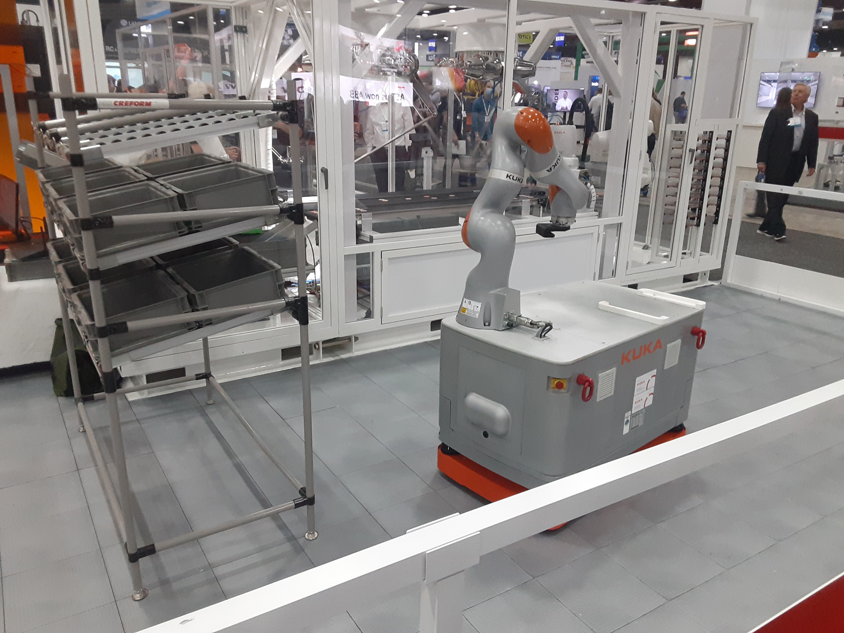 Industrial robot mounted to a mobile robot