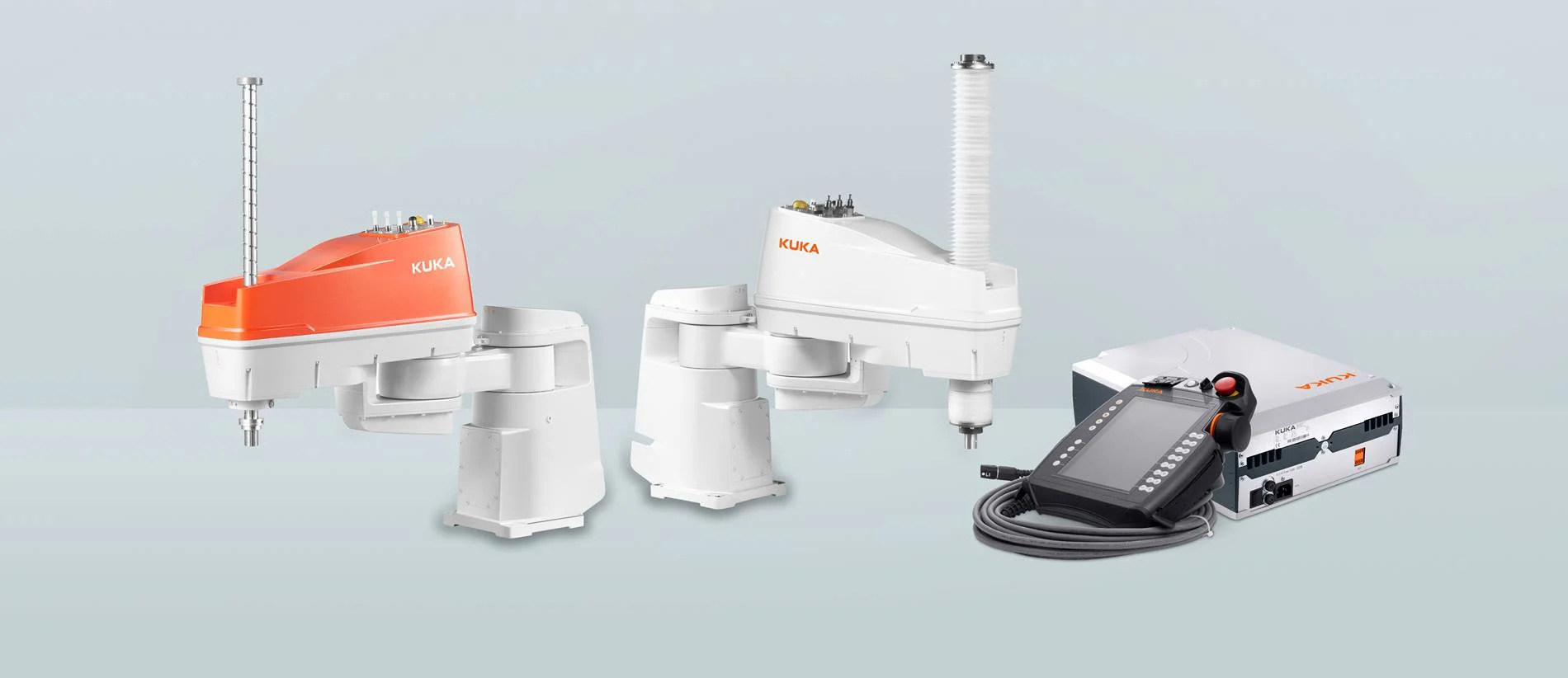 SCARA robot ran typically with pneumatic and electrical connections