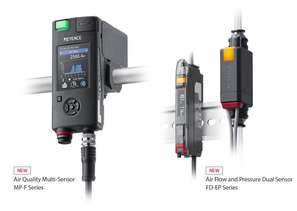 Keyence’s new air system sensor series offers specifiers several innovative options for monitoring air flow and pressure.