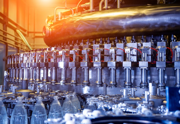 Production bottle-filling line