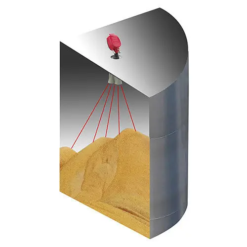 A diagram of an acoustic level sensor. 