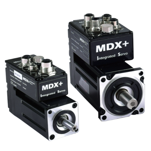 The MDX+ series combines a servo drive, motor, and encoder in one system for a compact servo solution