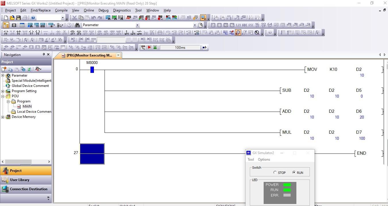 Mitsubishi math commands