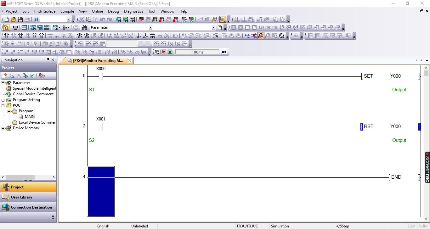 Mitsubishi PLC Set Reset
