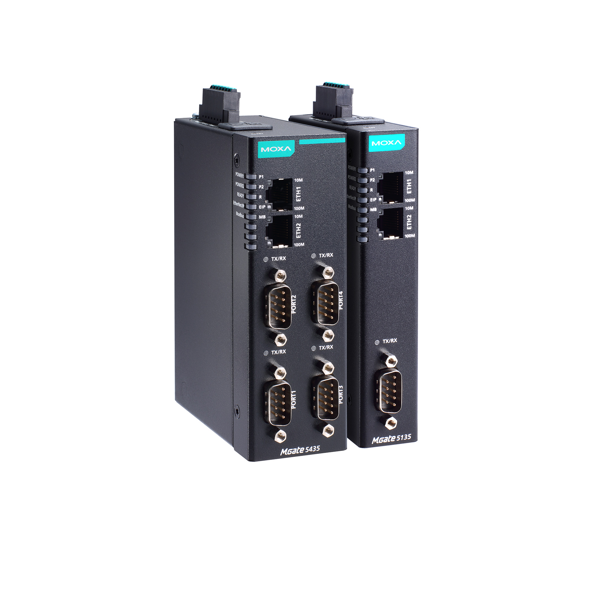 Moxa's MGate 5435 Industrial Gateway and MGate's 5135 Industrial Gateway