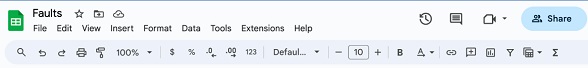 Sharing the spreadsheet document