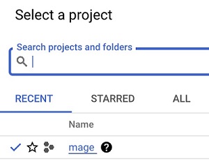 Creating a new project in Google Services