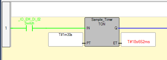 Running timer in CCW
