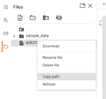 File path Google Colab