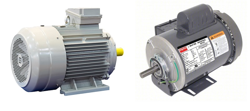 Comparing 3-phase and 1-phase motors