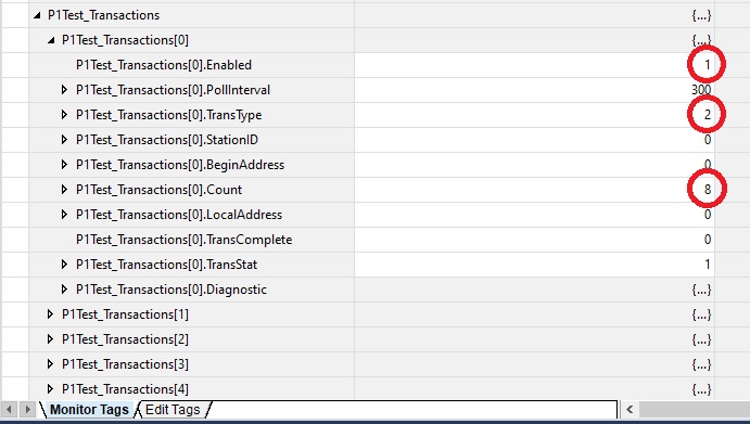 Modbus transaction Rockwell