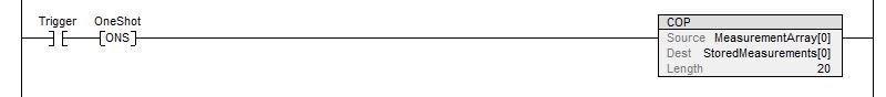 The COP instruction is used for arrays instead of individual pieces of data