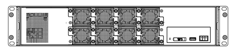Rack-mount drawing of the new Moxa Ethernet switch