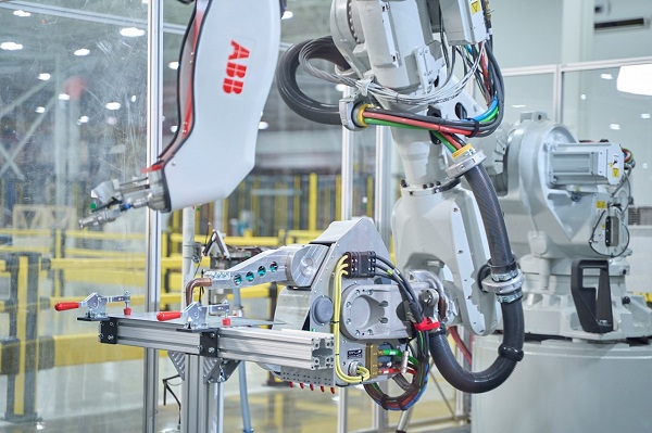 A robot in ABB's new refitted facility