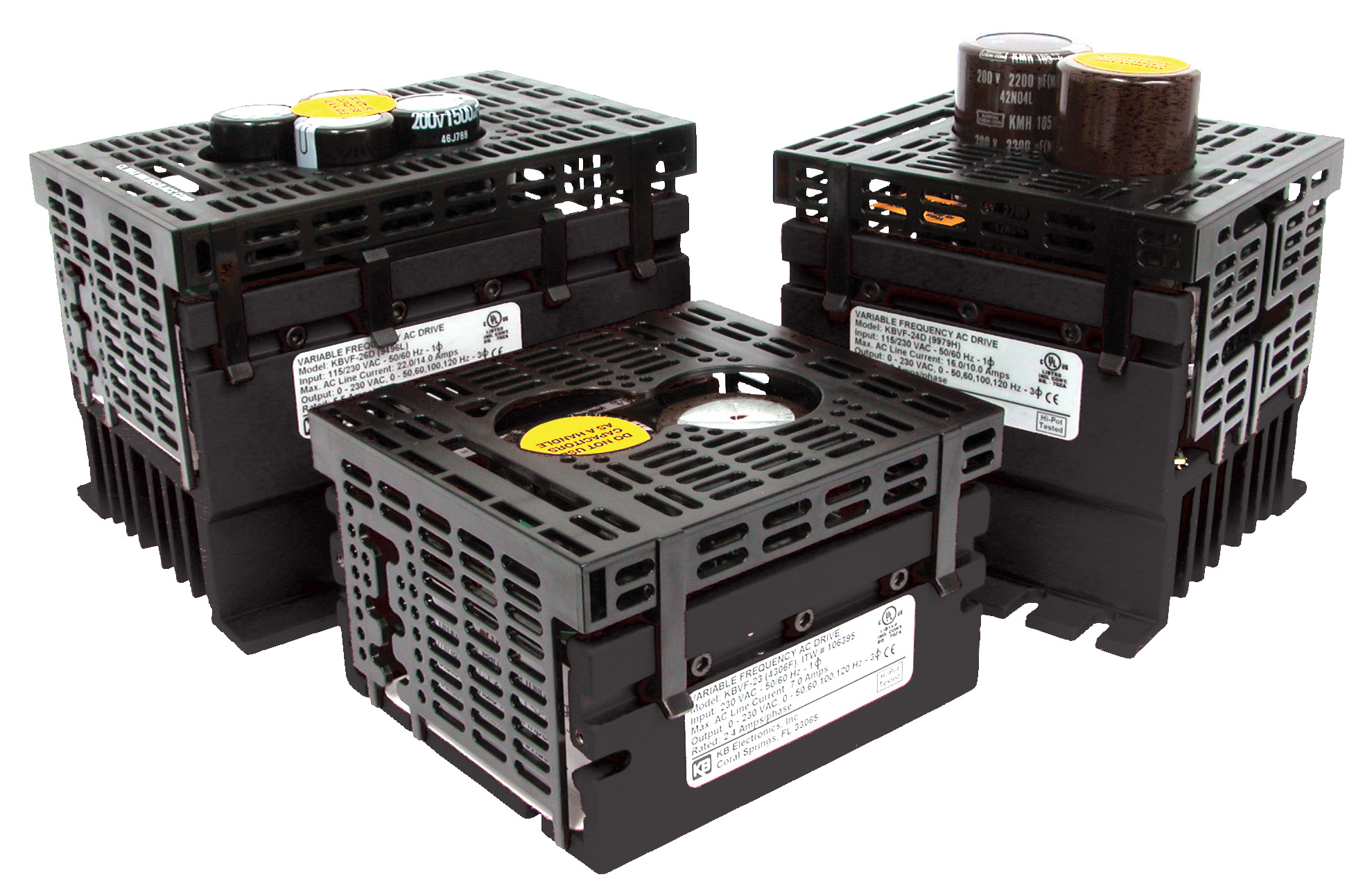 KB Electronics, now part of Nidec, manufactures control systems and motor drives, including the variable frequency AC drives pictured above