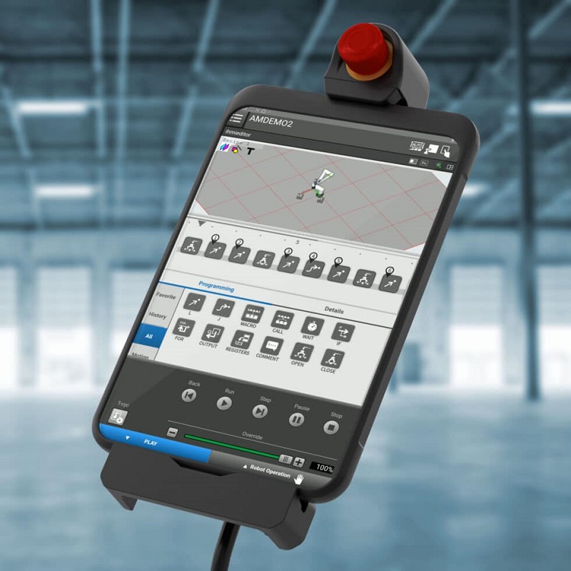FANUC's tablet style teaching pendant