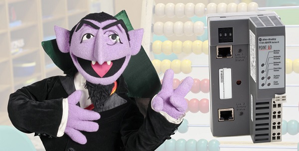 Counting network ports with the count. One Ethernet port, two Ethernet port, ah ah ah