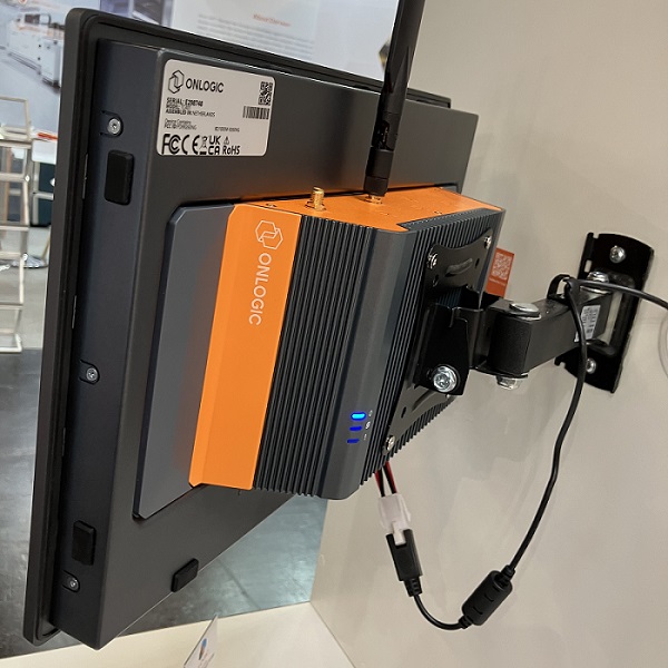 Panel PC fixed to the wall at Embedded World 2024