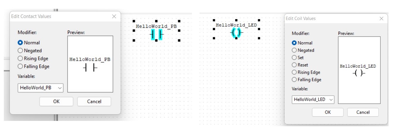 Placing and configuring the XIC and OTE bit instructions