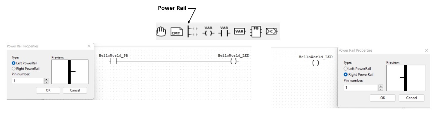 selection and configuration of the power rails