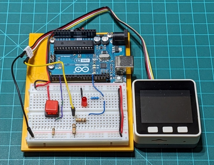 Completed circuit image using the M5Stack Core HMI